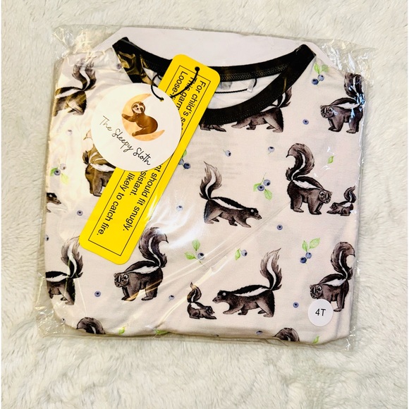 NIB Sleepy Sloth Bamboo PJ Set - Picture 2 of 2